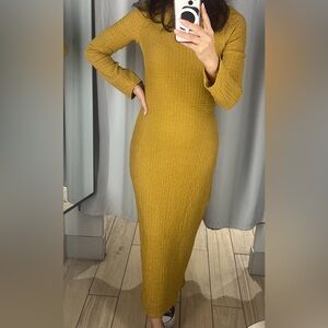 H&M Mustard Long Sleeve Dress XS
